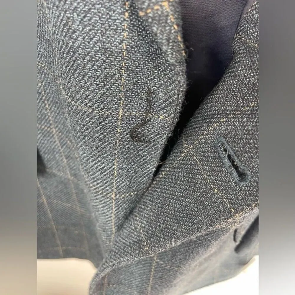 Vintage Biltmore blazer size 42‎ L navy blue beige pin stripes